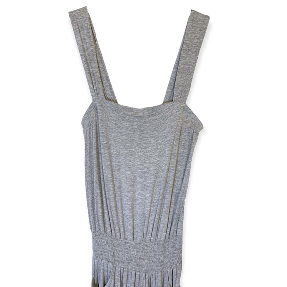Anthropologie | NWOT Wide Leg Smocked Waist Jumpsuit Heather Gray Size S - Picture 3 of 12